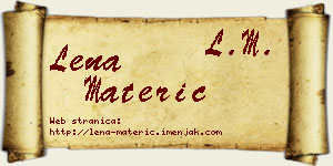 Lena Materić vizit kartica